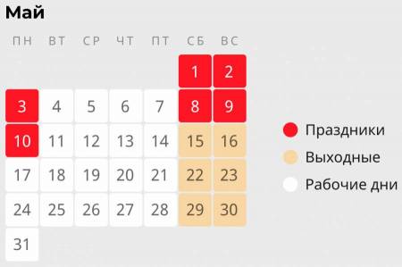 Как отдыхаем на майские праздники 2021 - календарь официальных выходных.