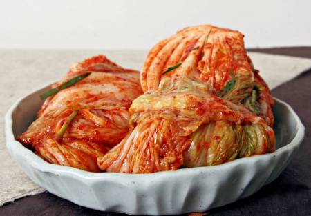 Napa cabbage kimchi.